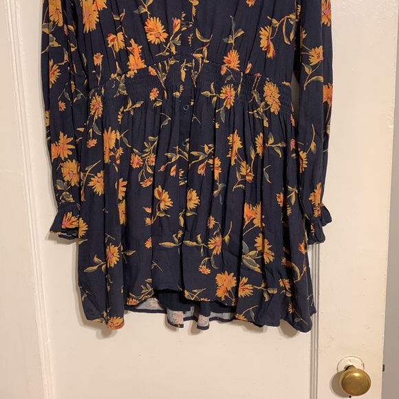 🍂🍁 Free People Buttondown Mini Dress Sz L - Picture 3 of 9